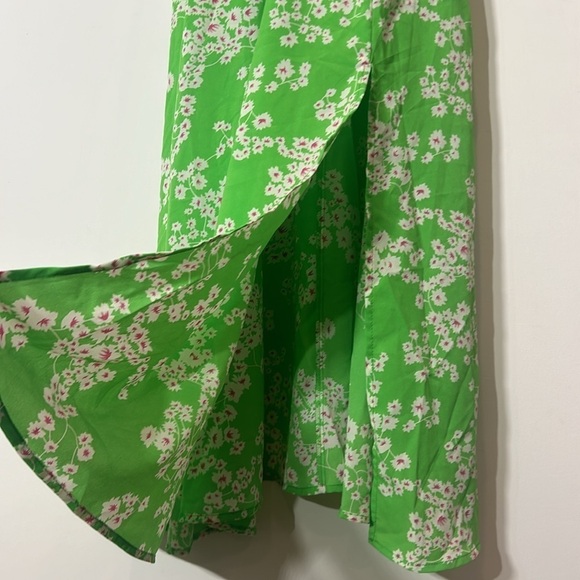 Love Harmony Green Floral Maxi Dress Womens Size Small lime green new w tag - Picture 4 of 12